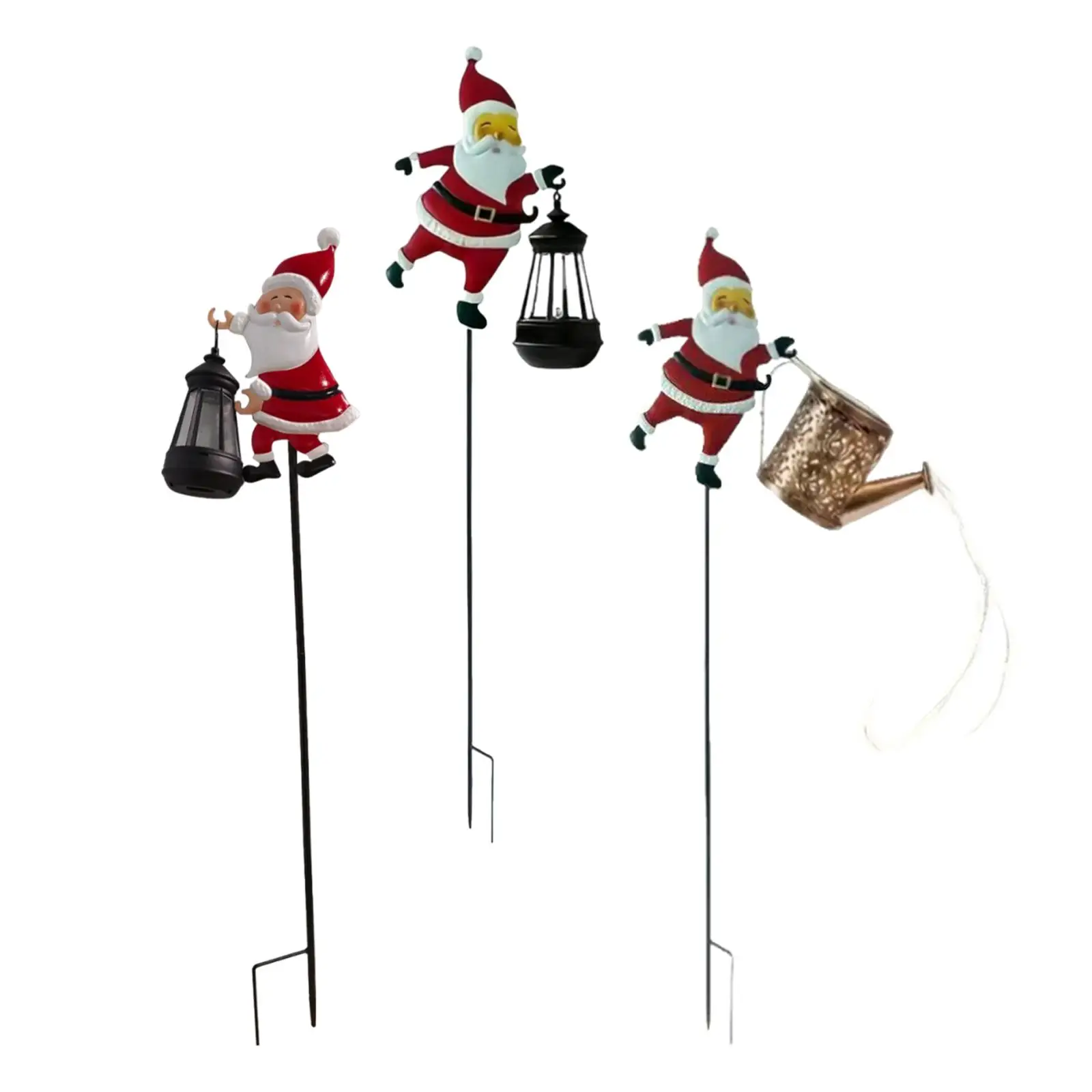Luz solar de jardín exterior con forma de Papá Noel para decorarlo - imagen 3