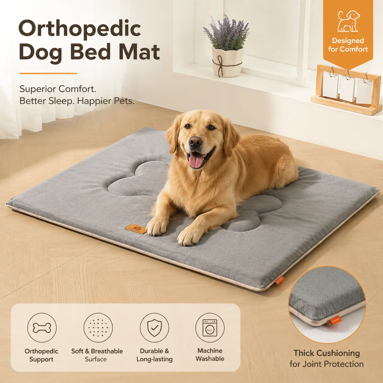 Colchoneta impermeable reversible para perros grandes y medianos - imagen 3