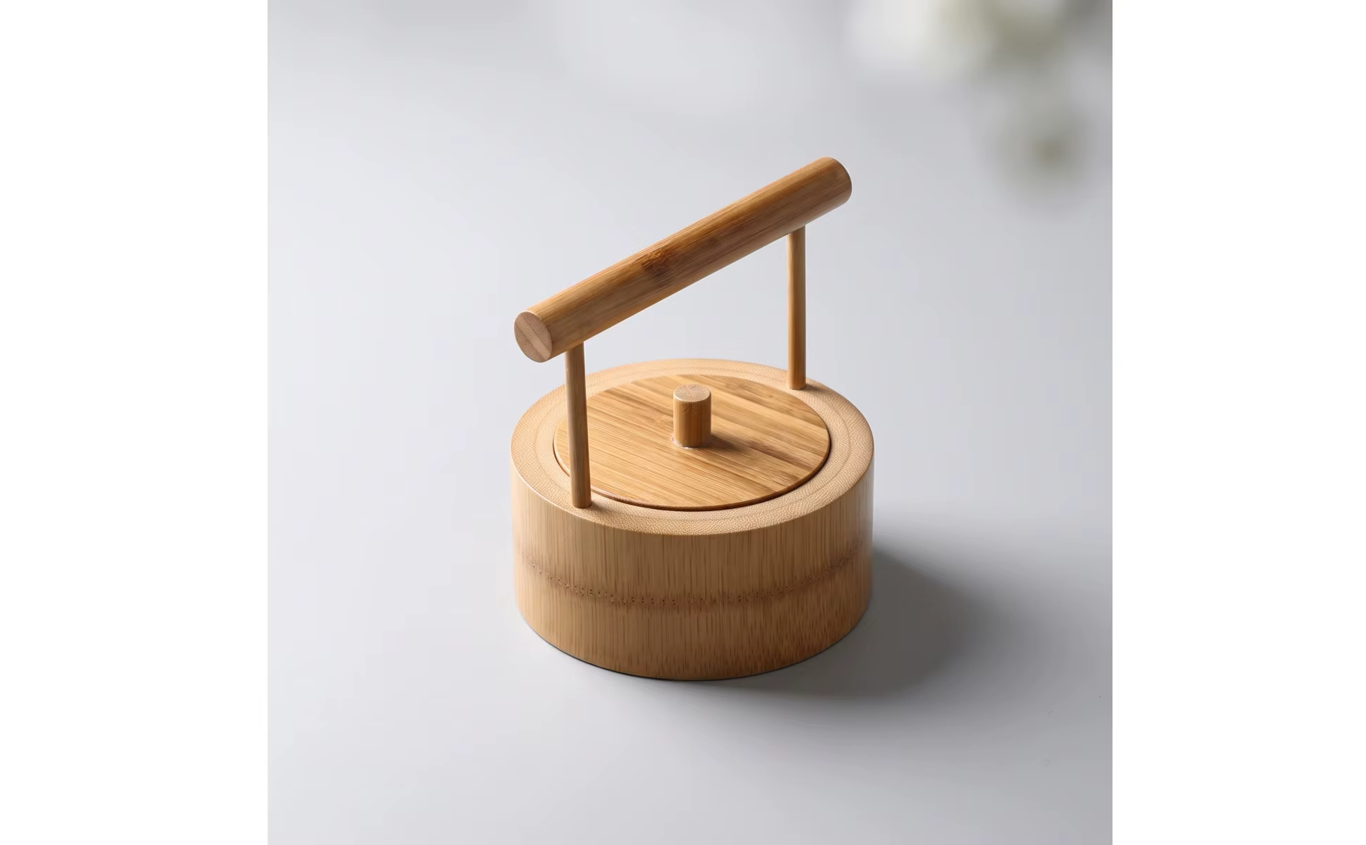 Caja de Bambú para Aperitivos con Asa - Detalle del asa