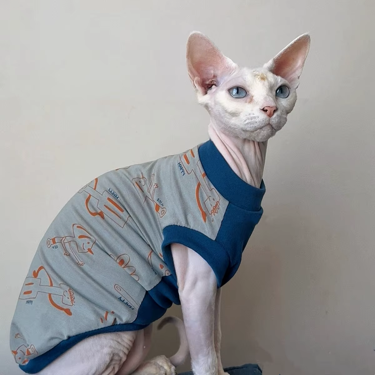 Camiseta con diseño de dibujos para gato Devon Rex