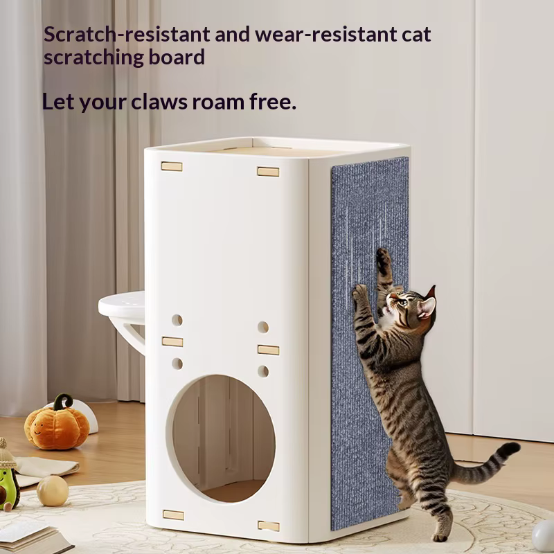 Árbol rascador multinivel para gatos con cueva cálida - imagen 3