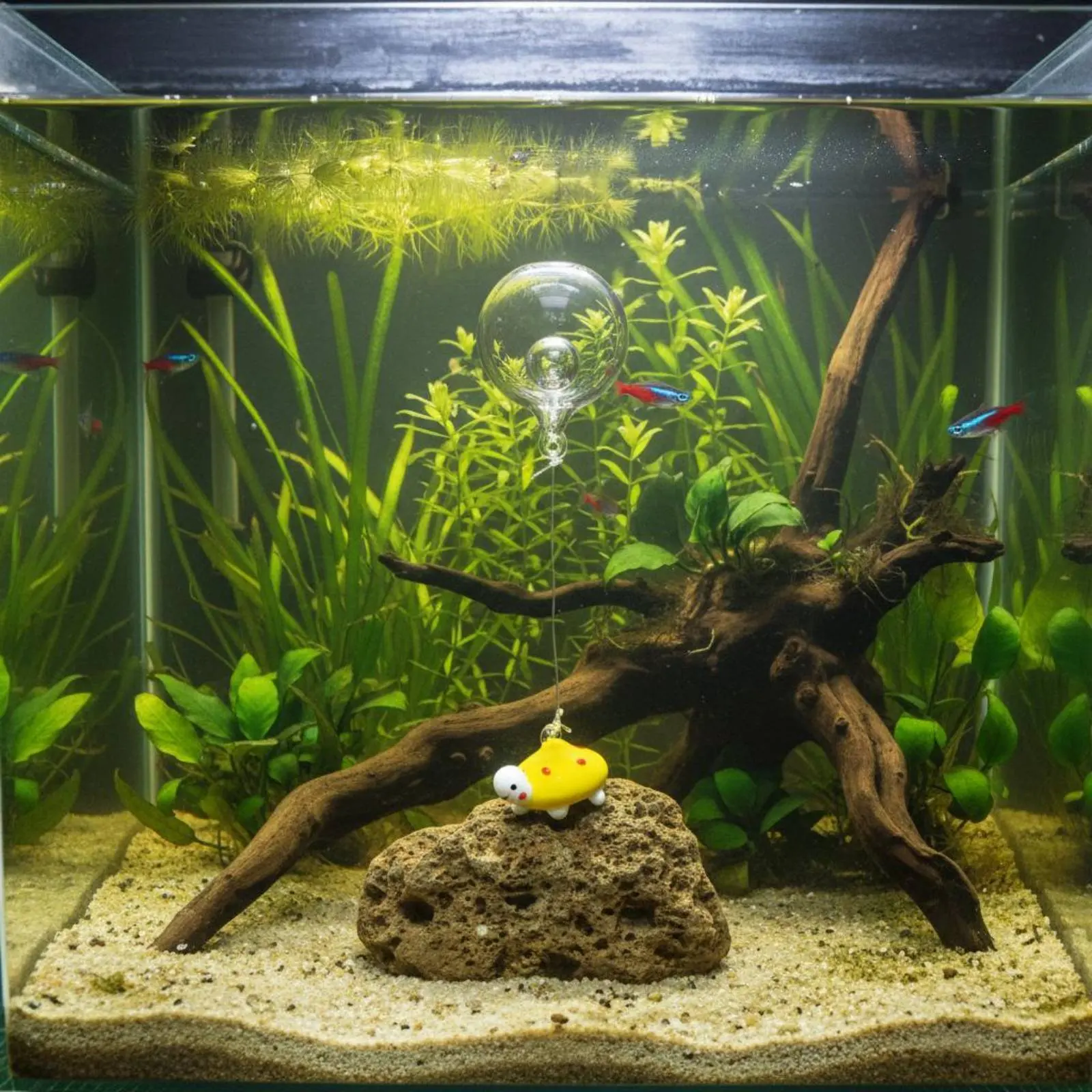 Decoración flotante de cristal para acuario y tortuga - imagen 4