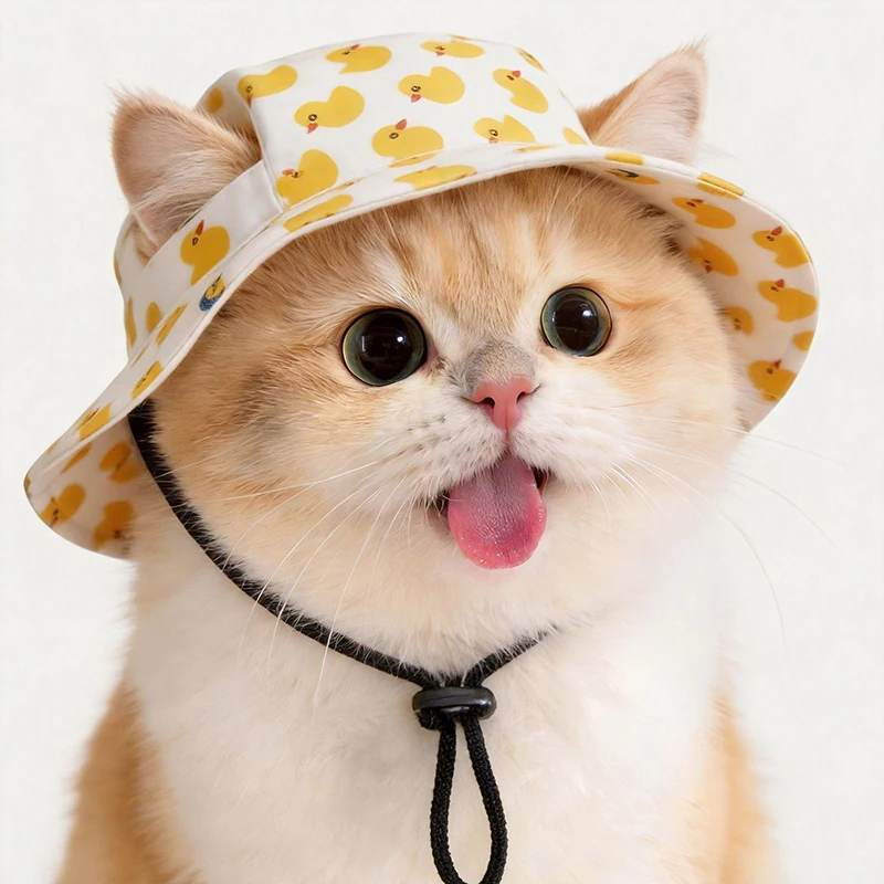 Sombrero de sol ajustable para perros y gatos pequeños y medianos - imagen 3