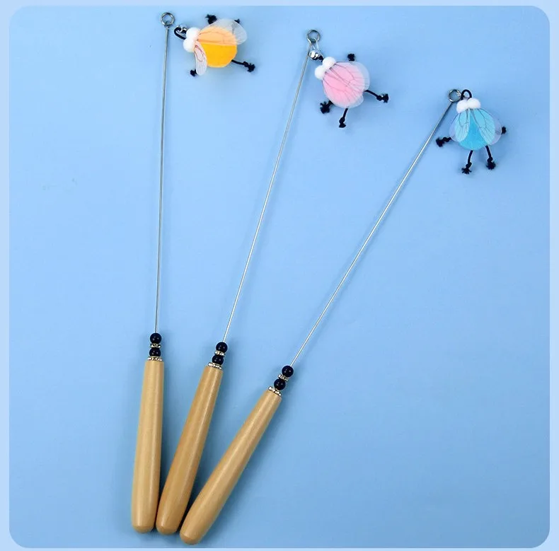 Varitas de insectos para gatos con alambre de acero