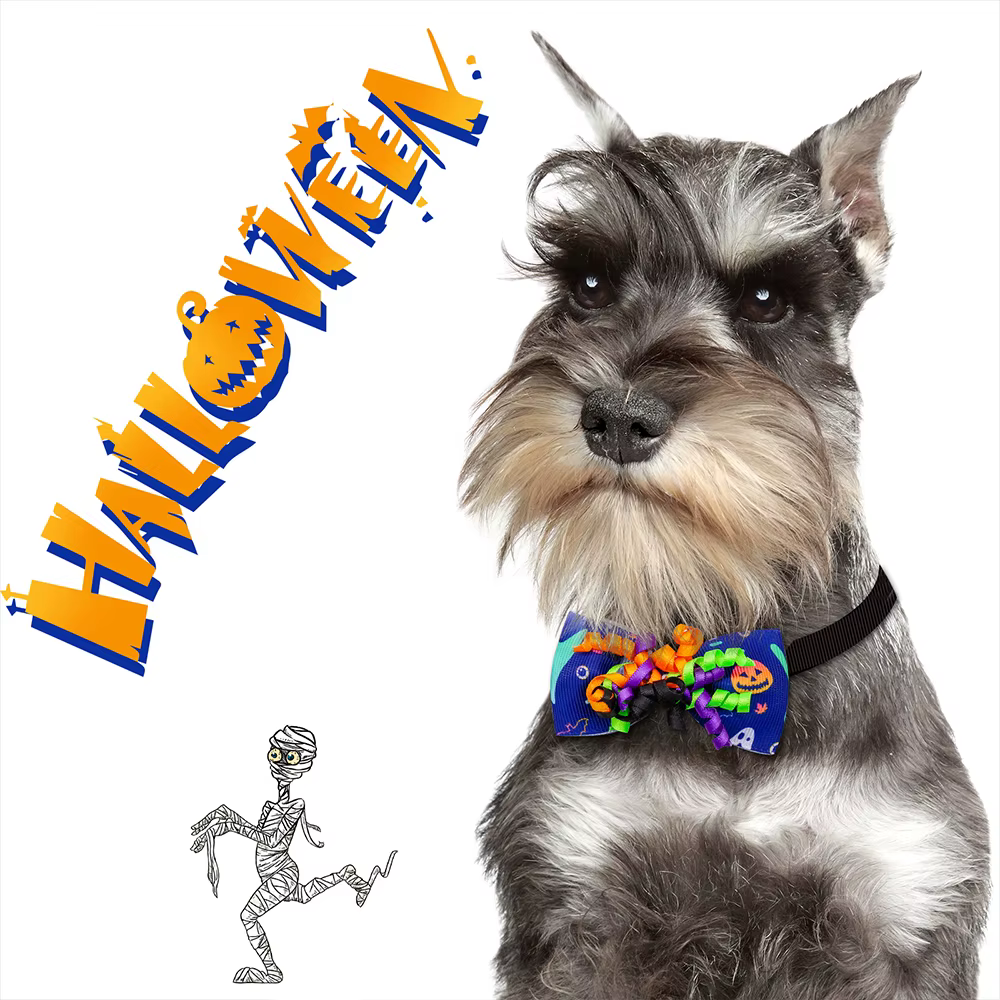 Corbata de lazo ajustable para perros, accesorios para Halloween - imagen 4