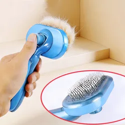 Cepillo autolimpiable para gatos y perros: peine masaje y quita-pelo