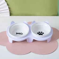 Comedero elevado para gatos – cuencos cerámicos antisalpicaduras