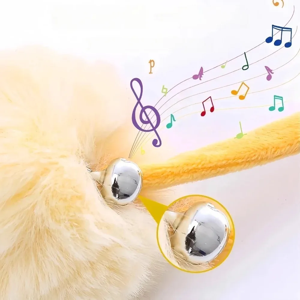 Juguete Interactivo para Gatos con Varita, Cuerda con Resorte y Pelota de Felpa - imagen 4