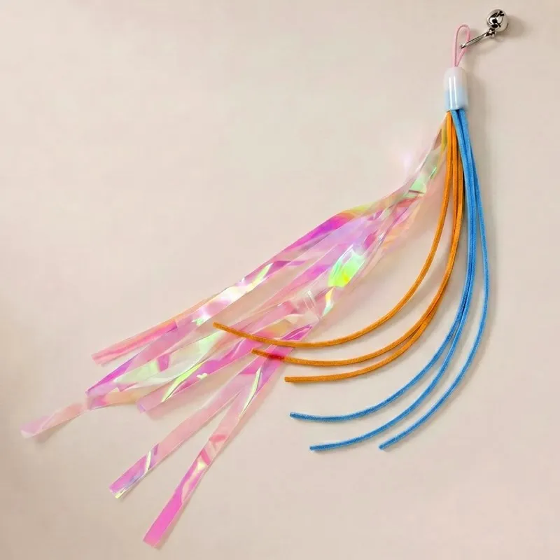 Varita interactiva para gatos con cinta y borlas – Juguete de caza - imagen 5