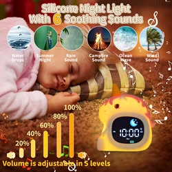 Reloj despertador táctil LED con luz nocturna para dormir