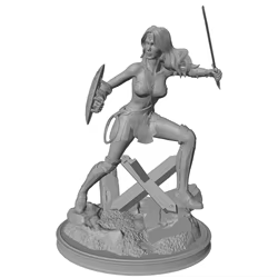 Figura 3D DIY guerrera para gatos y perros – sin montar