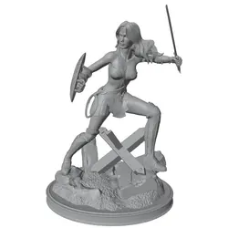 Figura 3D DIY guerrera para gatos y perros – sin montar