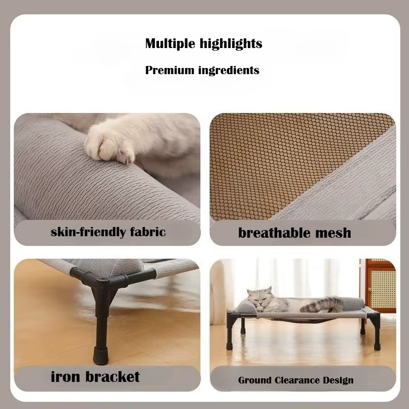 Cama elevada transpirable para gatos y perros medianos y grandes - imagen 2