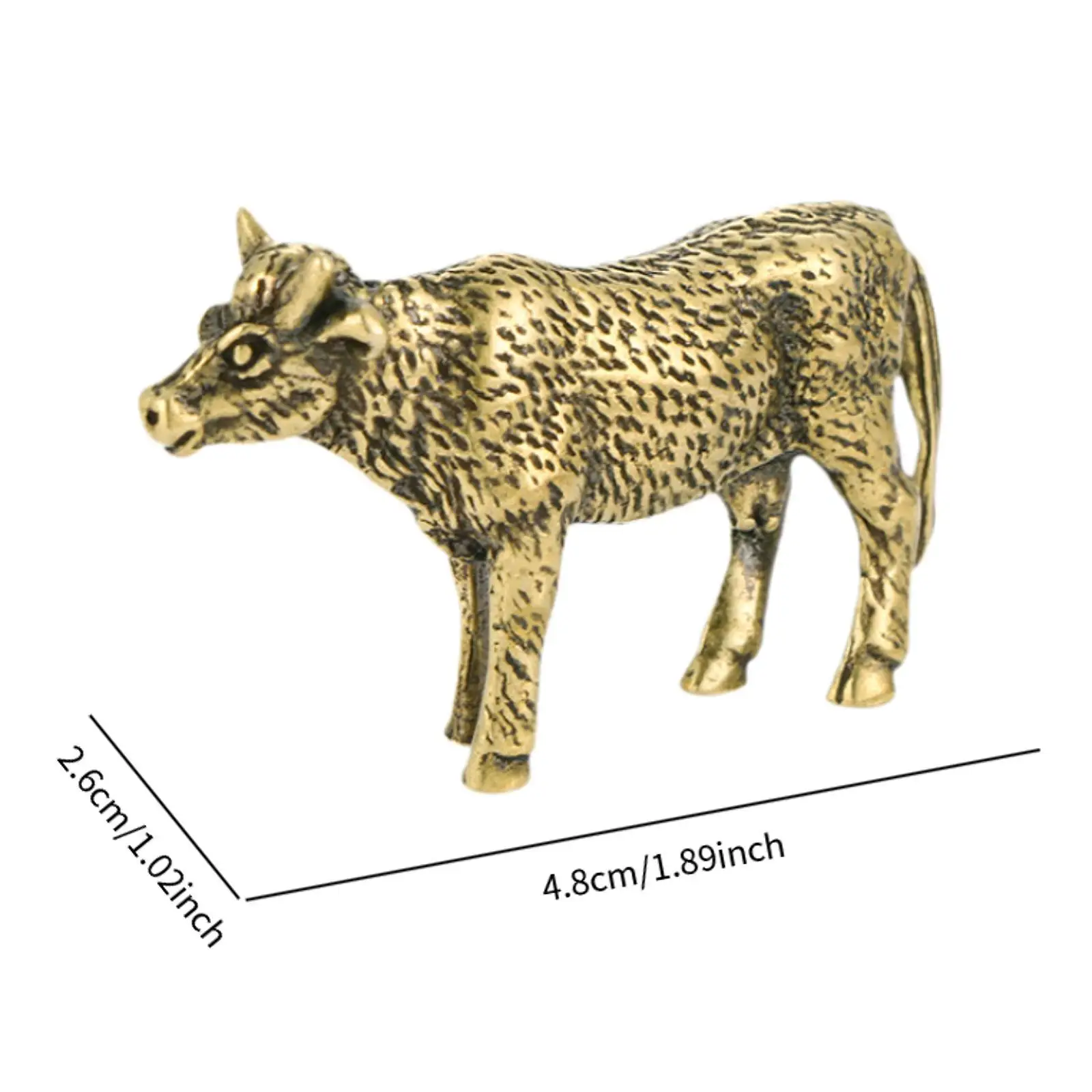 Escultura Decorativa de Vaca en Latón – Figura Vintage para Hogar - imagen 2