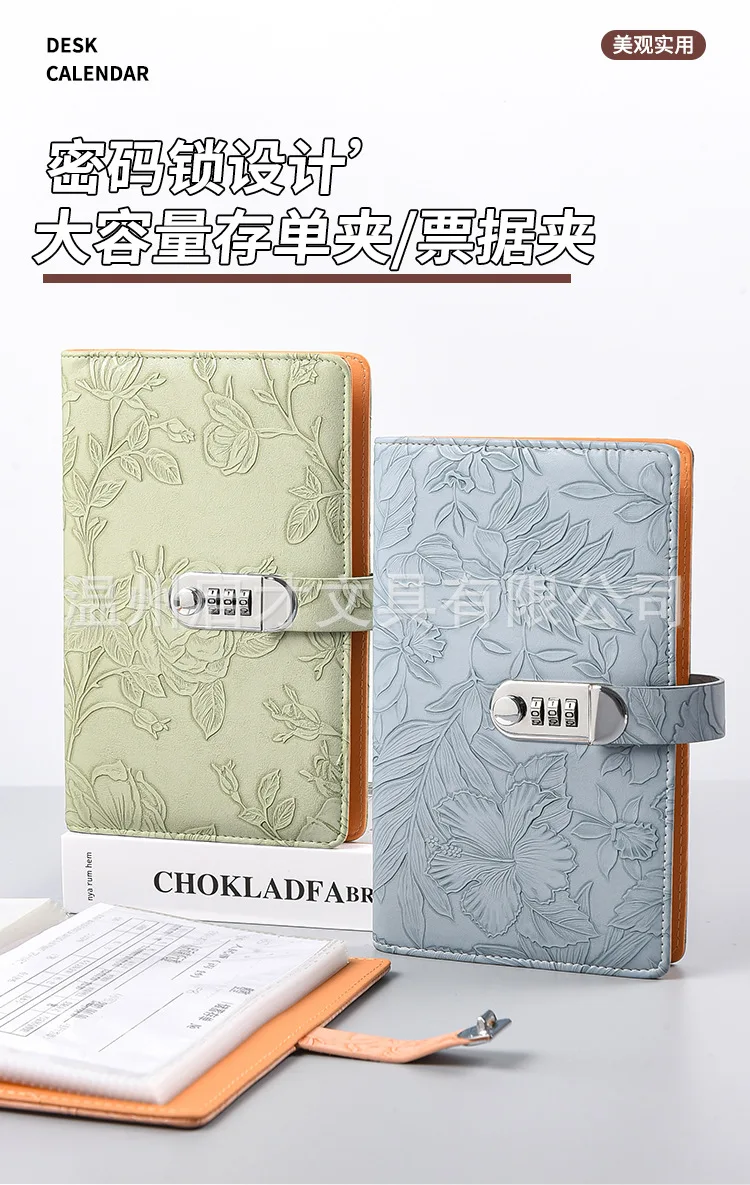 Álbum portátil con diseño retro y cerradura