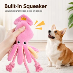 Juguete masticable pulpo con sonido para perros y gatos