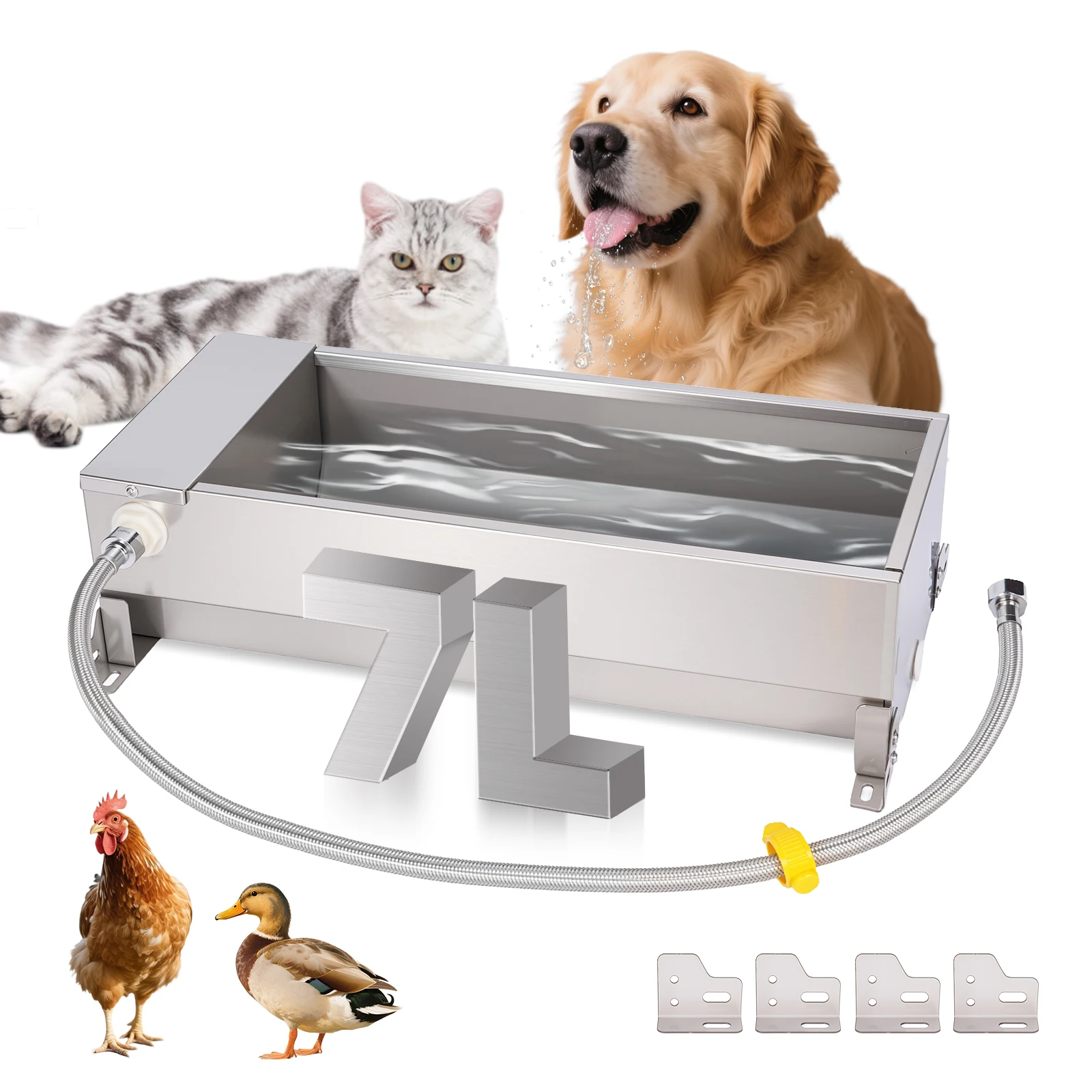 Bebedero automático acero inoxidable 7L para ganado – Vacas, ovejas y cabras - imagen 2