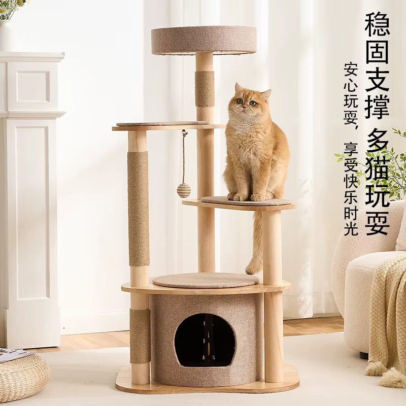Rascador multifuncional para gatos – Poste de sisal resistente - imagen 5