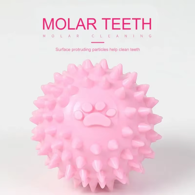 Pelota mordedor con púas para perros – Juguete de limpieza dental - imagen 4