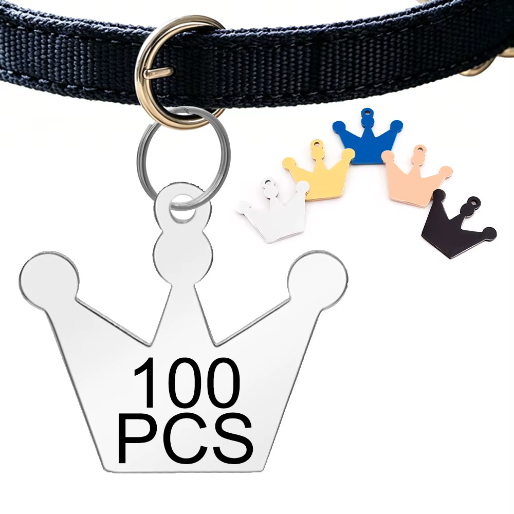 Placas de identificación para perros de metal corona grabables - imagen 4