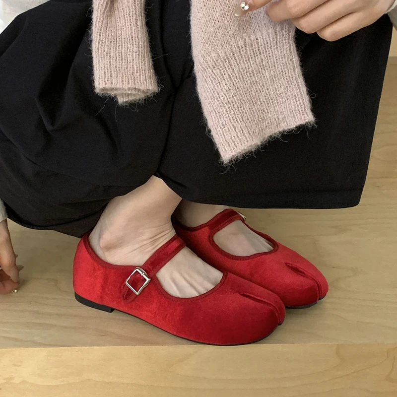 Zapatos Mary Jane mujer planos punta dividida – Casual y vestir - imagen 2