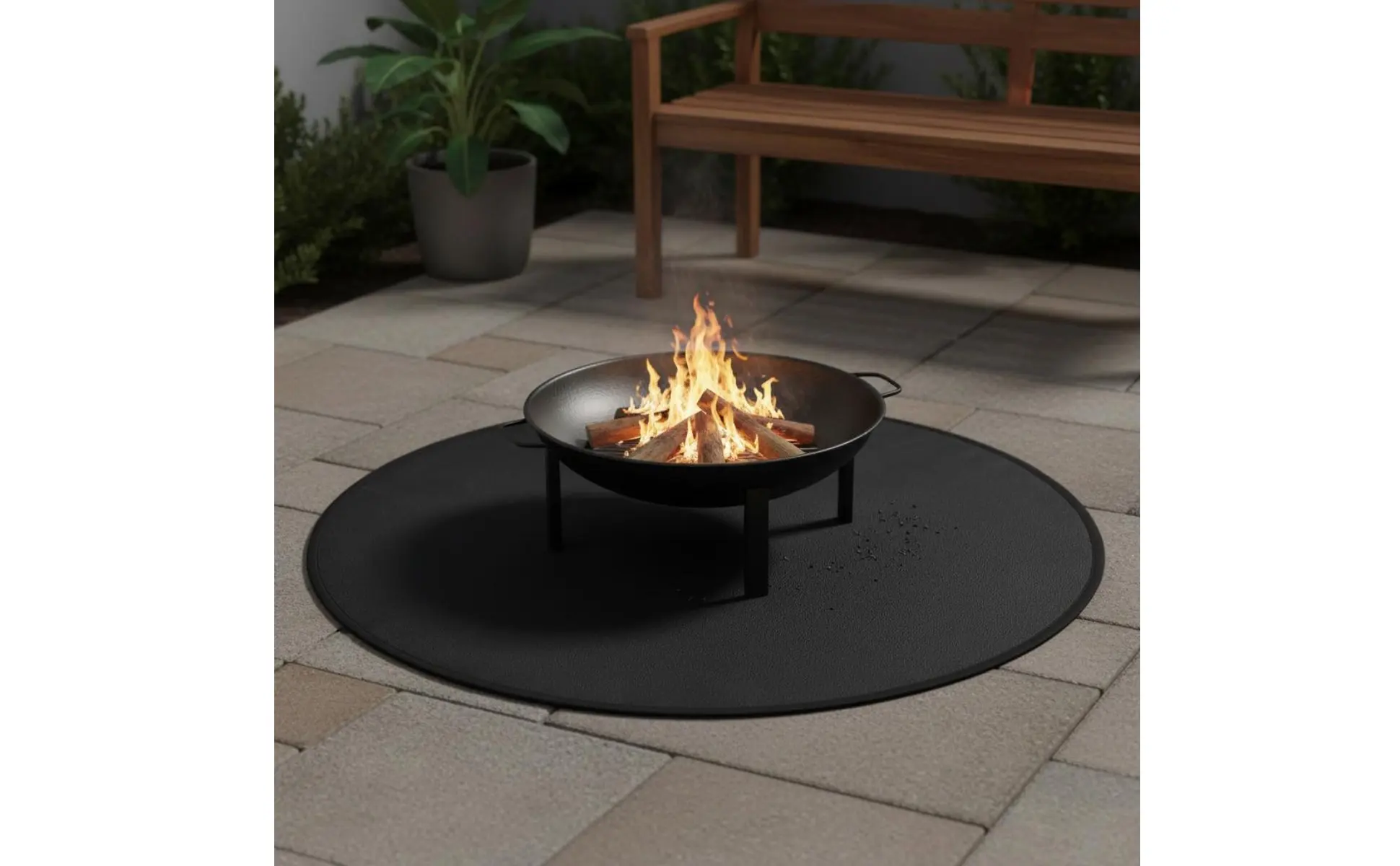 Alfombra protectora resistente al fuego para terraza