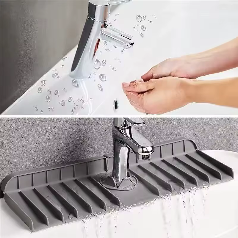 Alfombrilla de silicona antideslizante para fregadero – Protector antidesgaste y drenaje - imagen 3