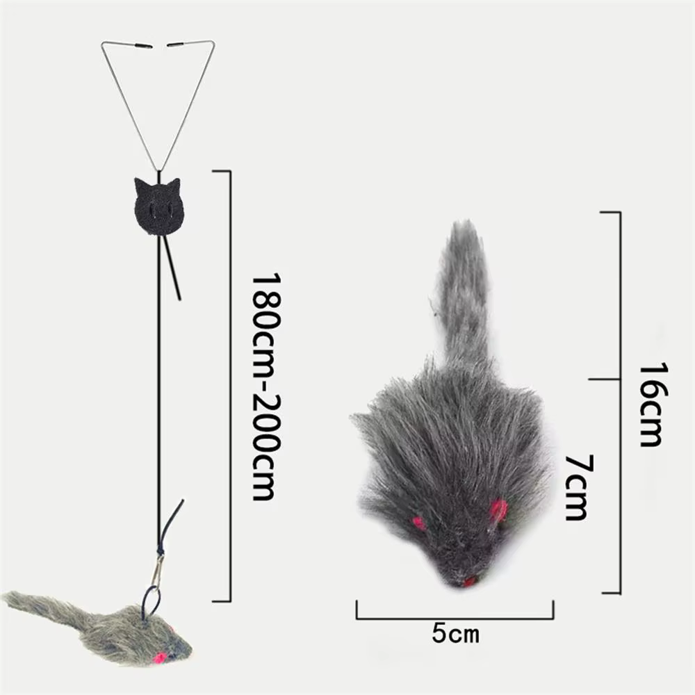 Juguete Colgante Elástico con Ratón para Gatos y Gatitos