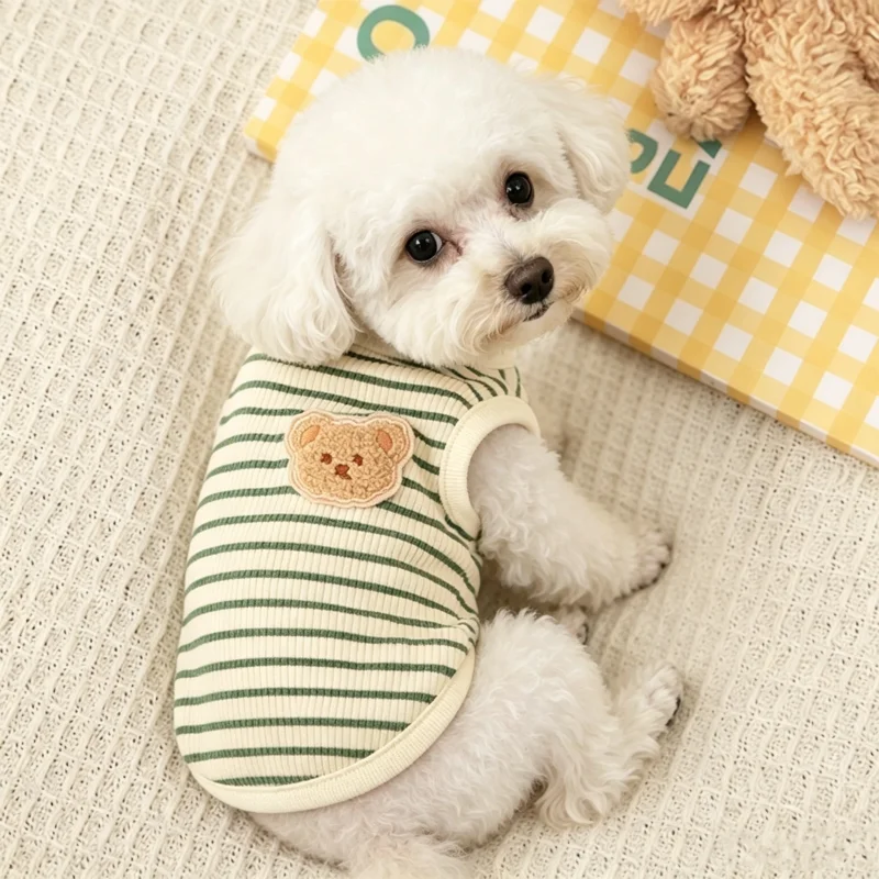 Chaleco a rayas de verano para perros y camiseta para gatos - imagen 3