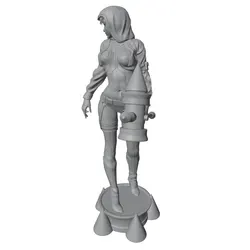 Figura personaje anime gris para decoración de habitación, impresión 3D