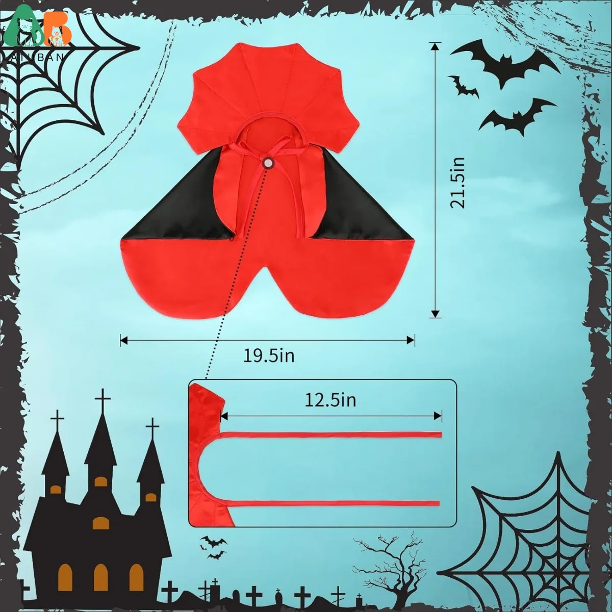 Capa vampiro ATUBAN - vista frontal