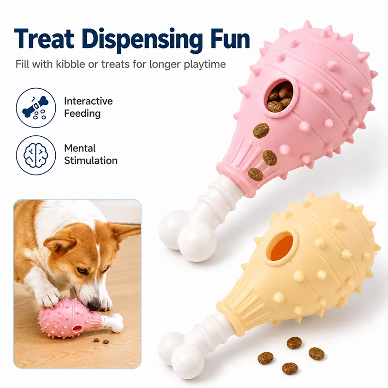 Juguete dispensador de golosinas masticable para perros, TPR - imagen 4