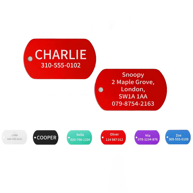 Placa Identificación Perro Grabada Aluminio – Etiqueta Militar Personalizada - imagen 5