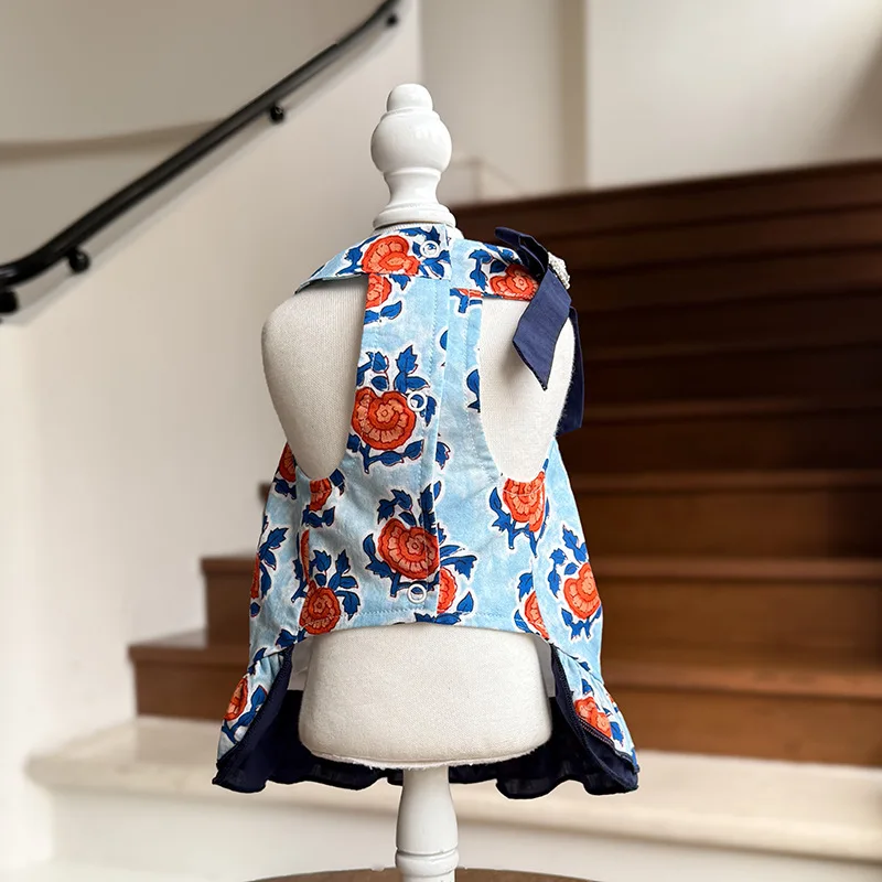 Disfraz de princesa floral para perros pequeños tipo vestido