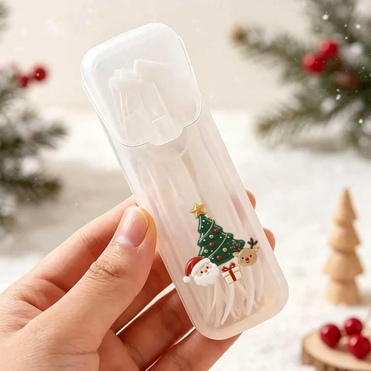 Mini Cajas Organizadoras Navidad x4 Transparentes – Para Joyas y Cosméticos en Viaje - imagen 4