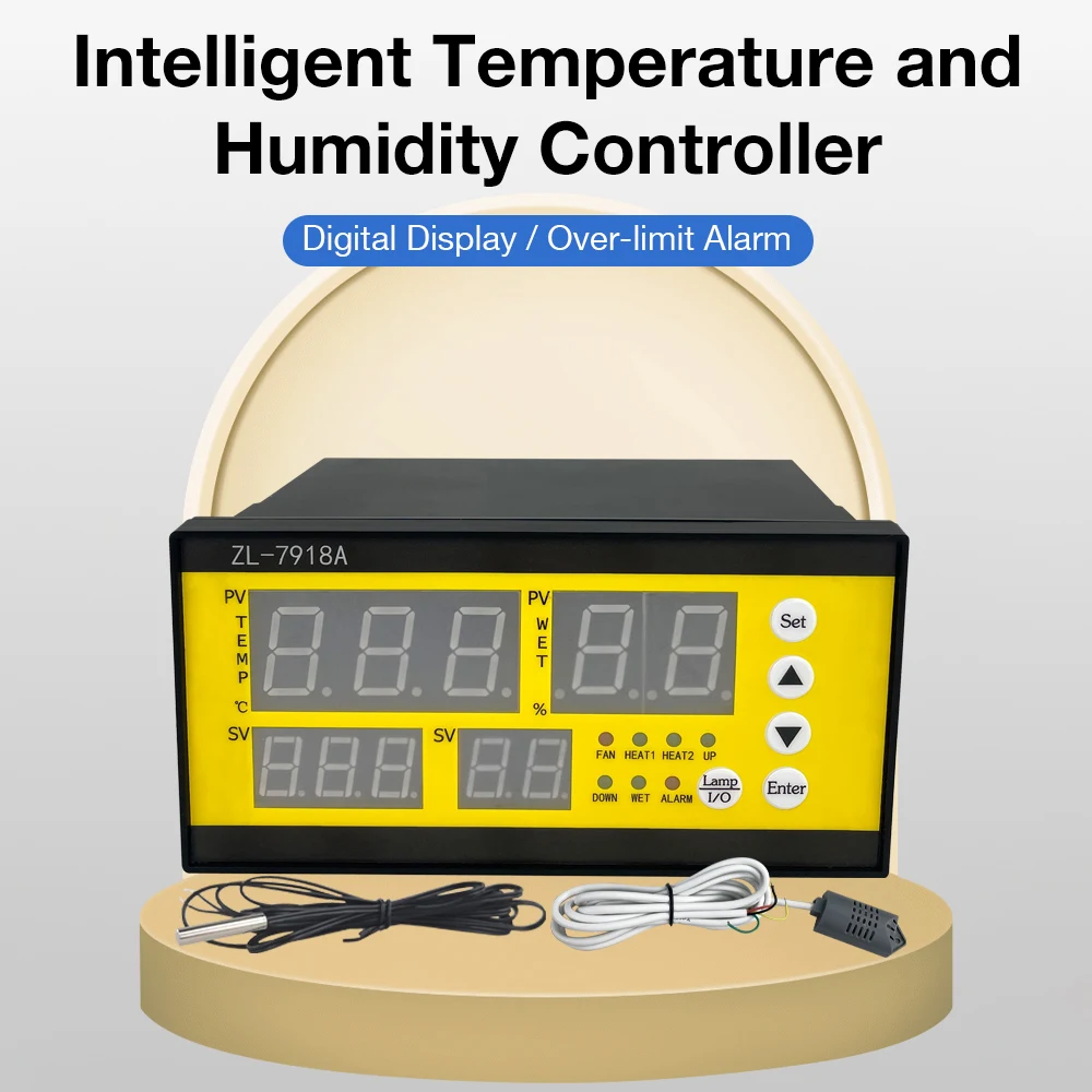 Controlador ZL-7918A para incubadora con pantalla y controles