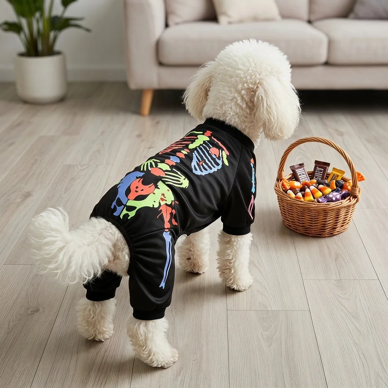 Pijama Esqueleto Halloween para Perro y Gato