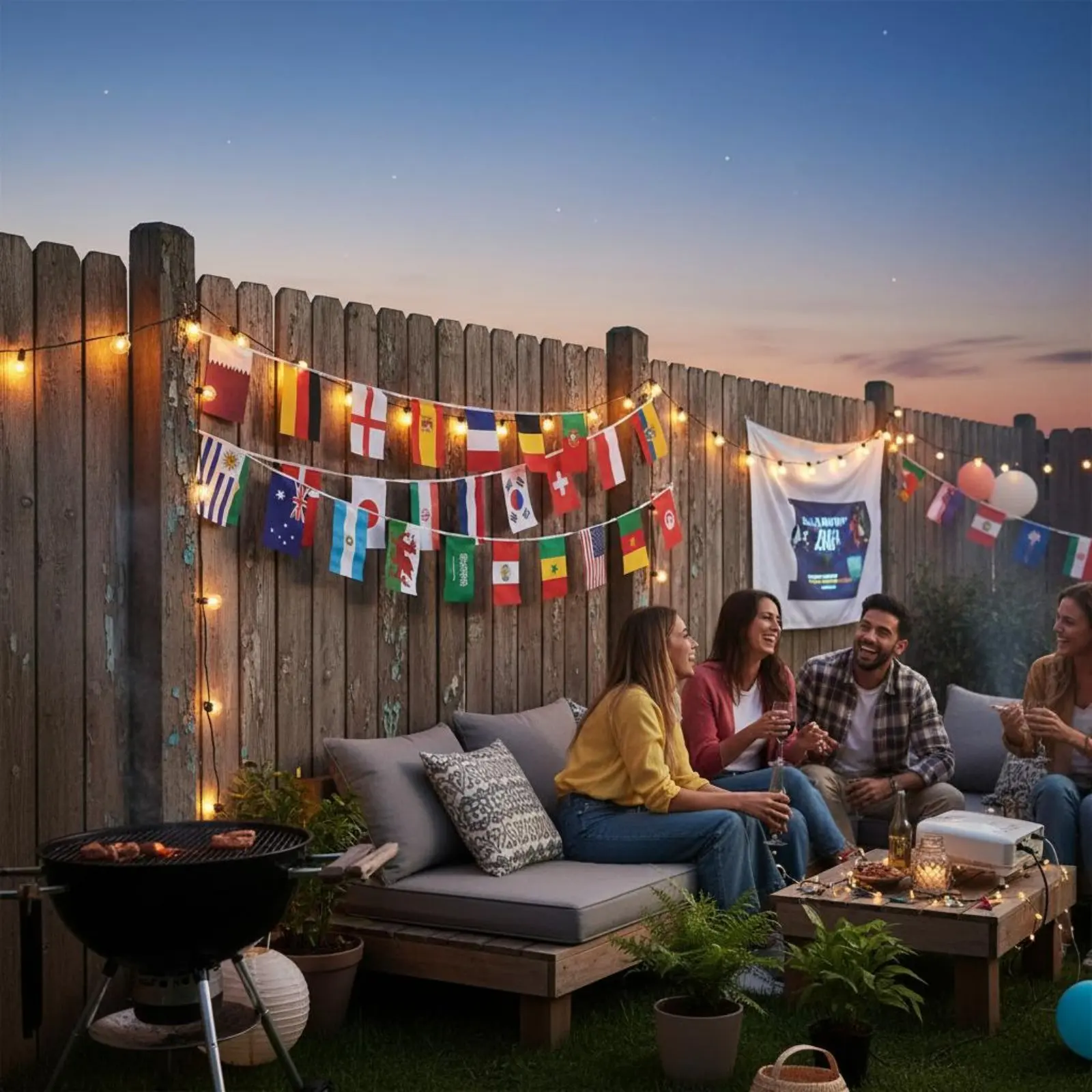 Guirnalda de banderines internacionales para fiestas - imagen 3