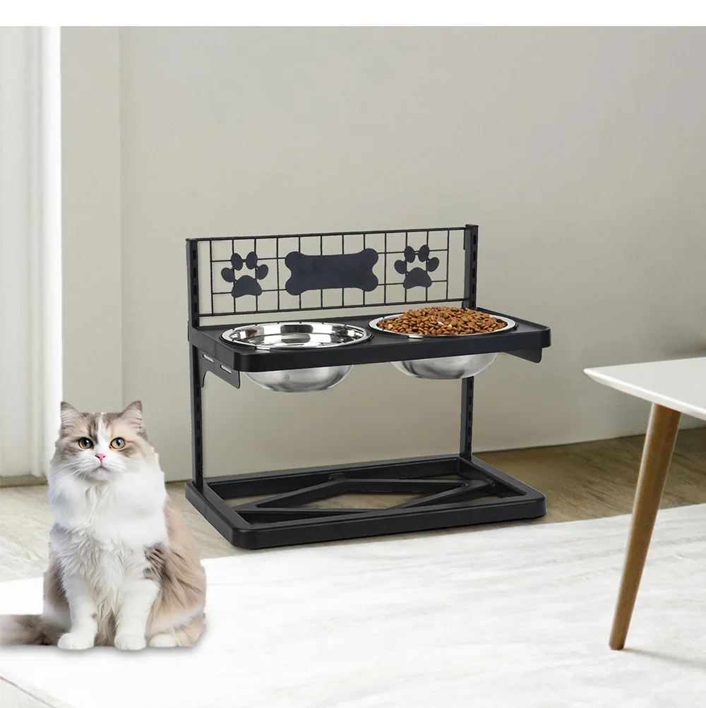 Cuenco comedero y bebedero elevado antiatascos para gatos y perros - imagen 4