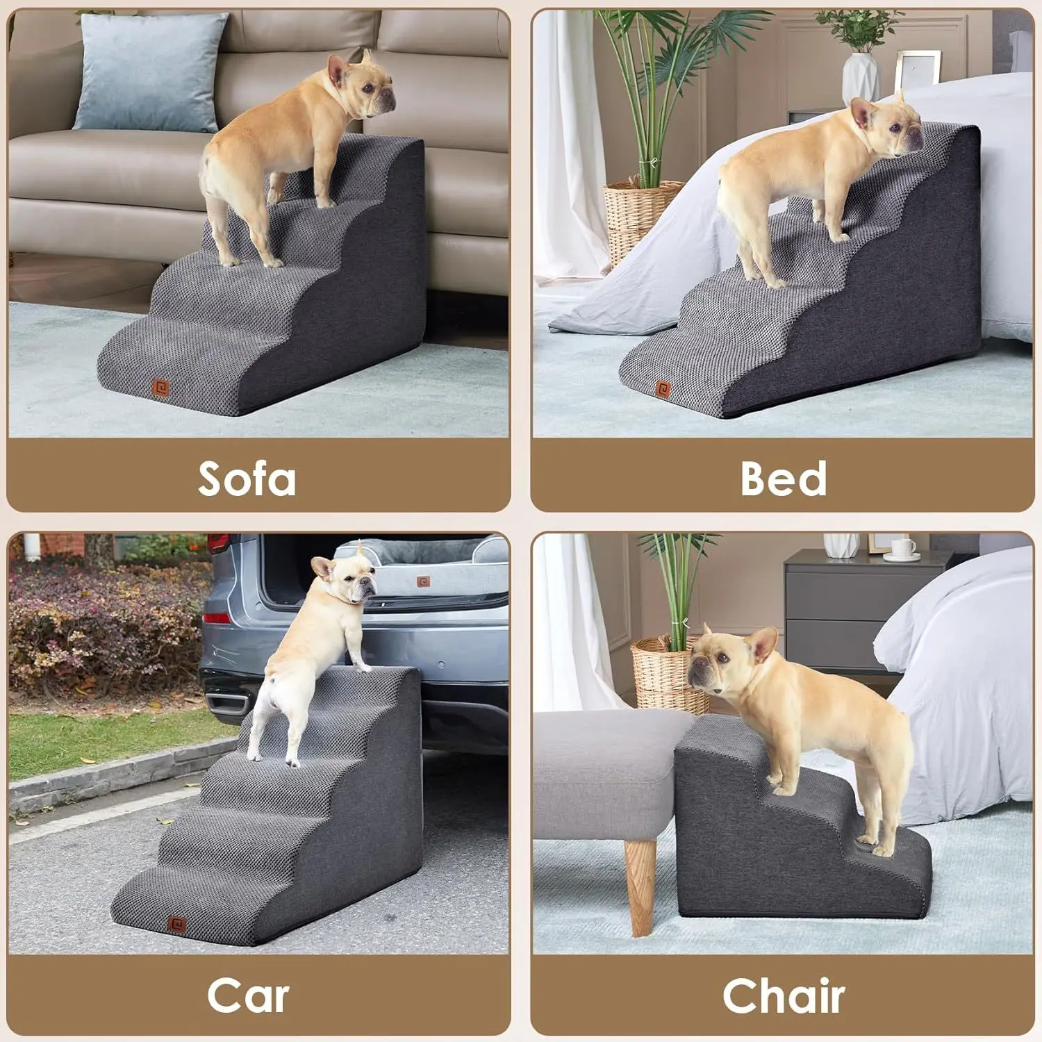 Rampa antideslizante para perros y gatos – Acceder a cama y sofá - imagen 3