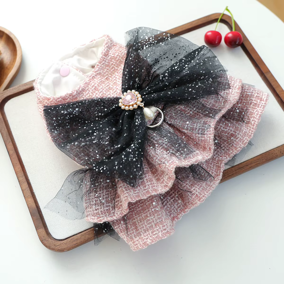 Vestido princesa con lazo para perros pequeños – Otoño e invierno - imagen 2
