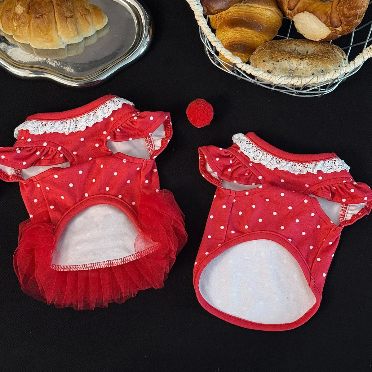 Vestido de princesa con encaje para cachorros