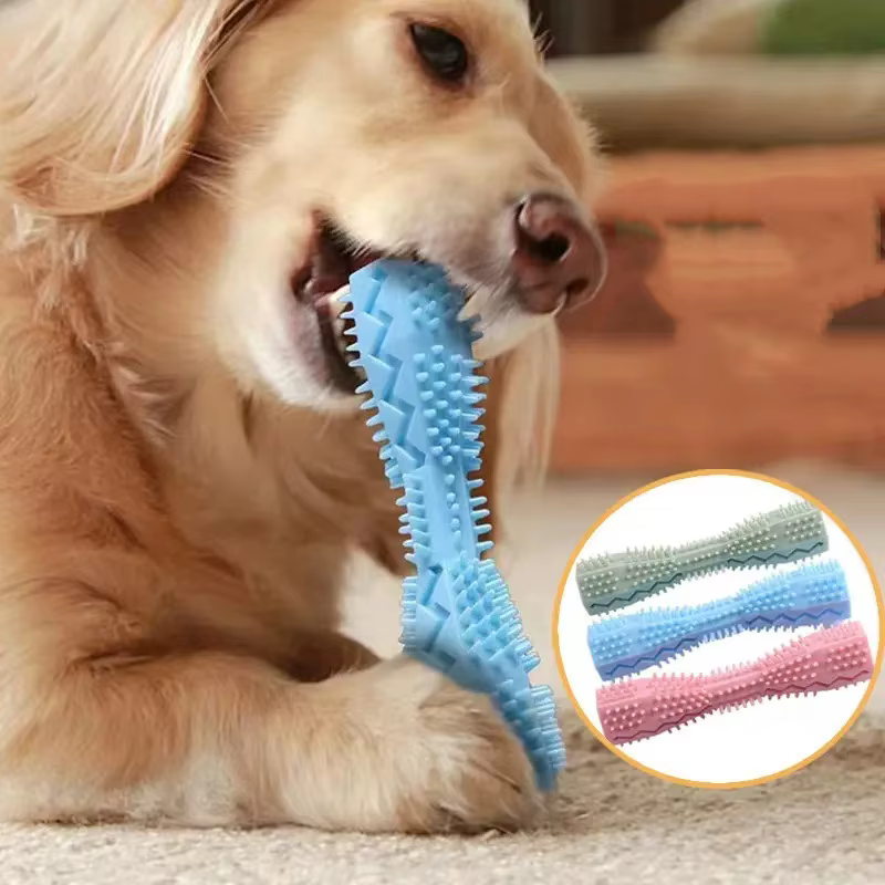 Juguete para masticar perro con bastón de goma y limpieza dental - imagen 2
