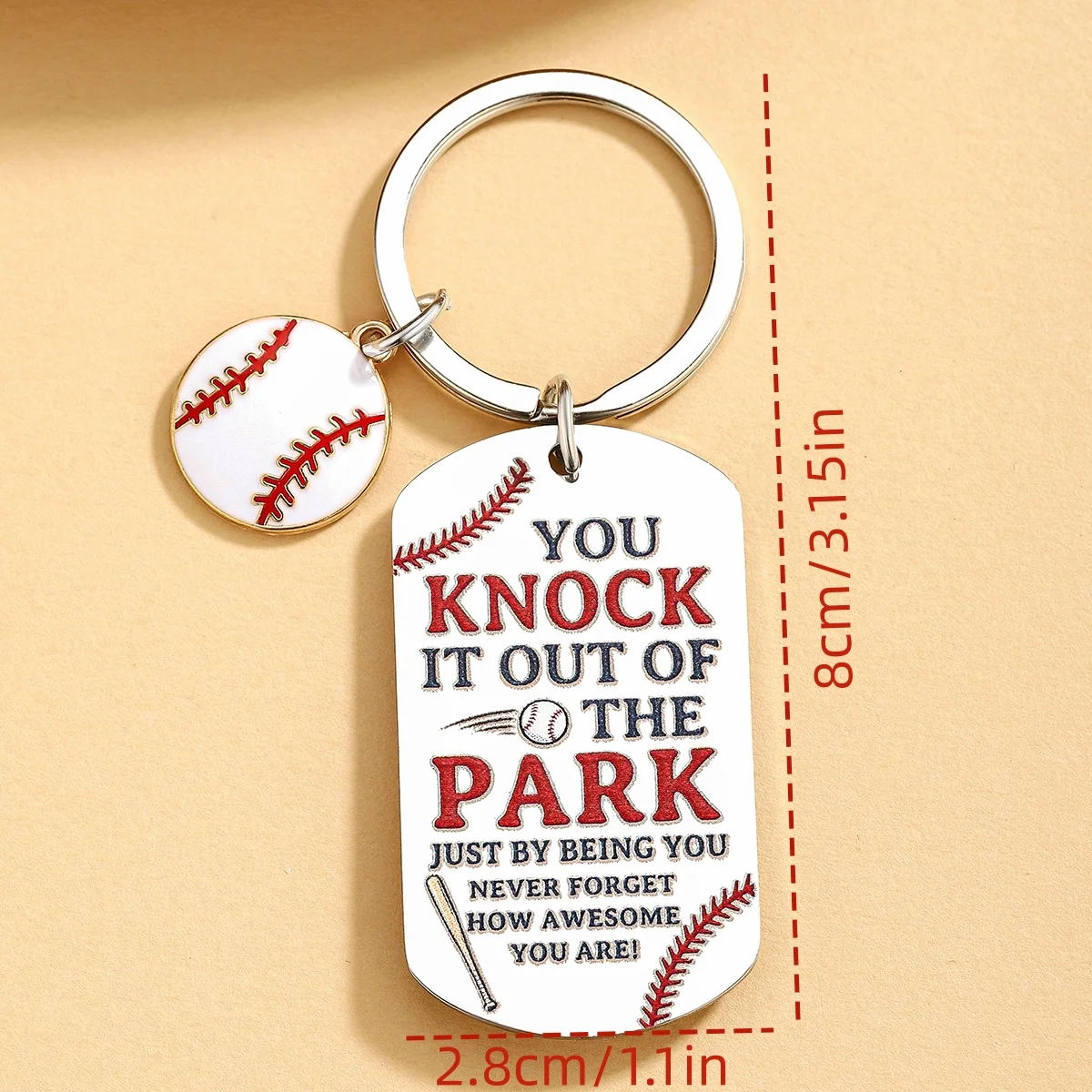 Juguete llavero de béisbol para gatos y perros - imagen 2
