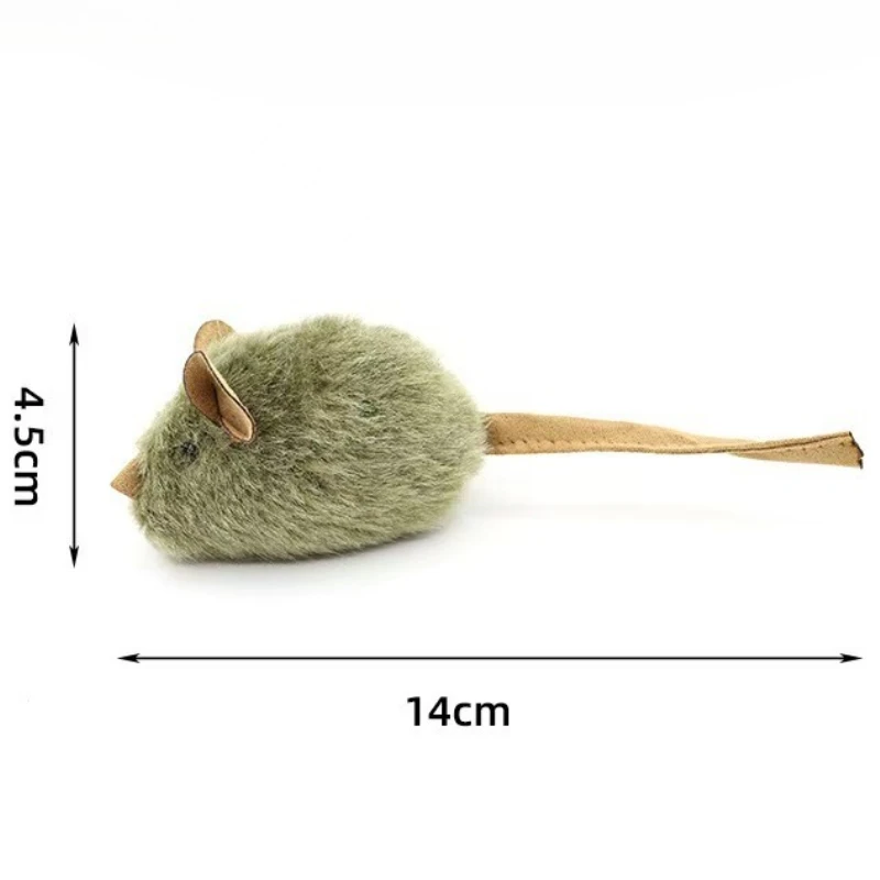 Juguete de ratón peluche para gatos, vista frontal