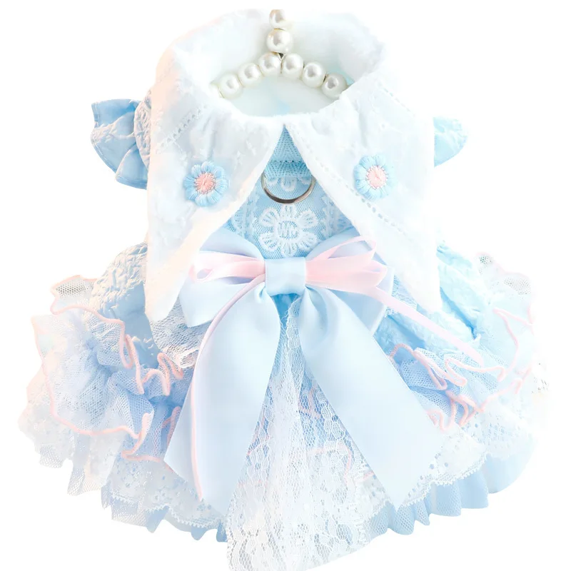 Vestido Princesa con Lazo para Perros Pequeños – Estilo Lolita Otoño Invierno - imagen 3