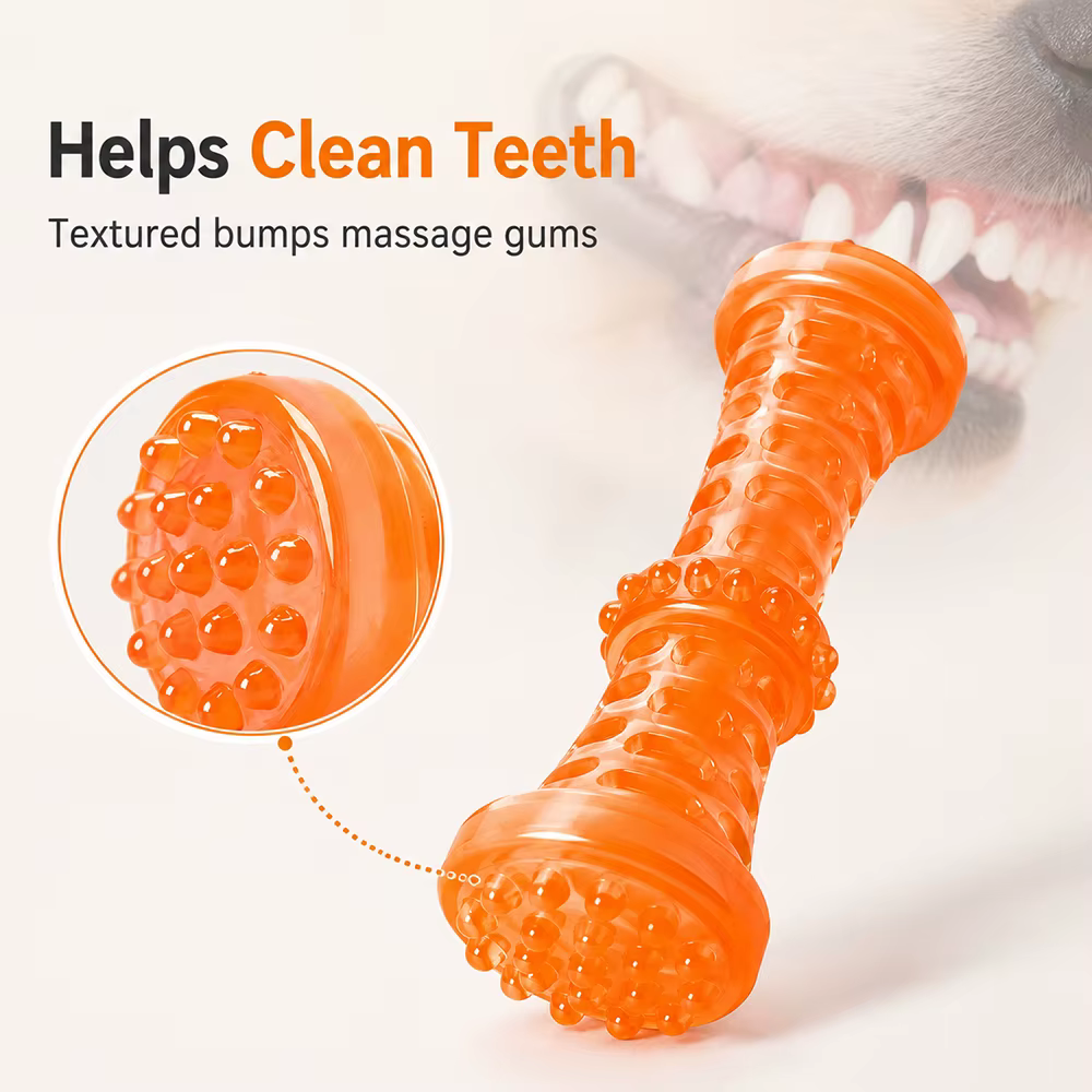 Juguete masticable apto para perros con sonido: hueso ideal cachorros - imagen 3