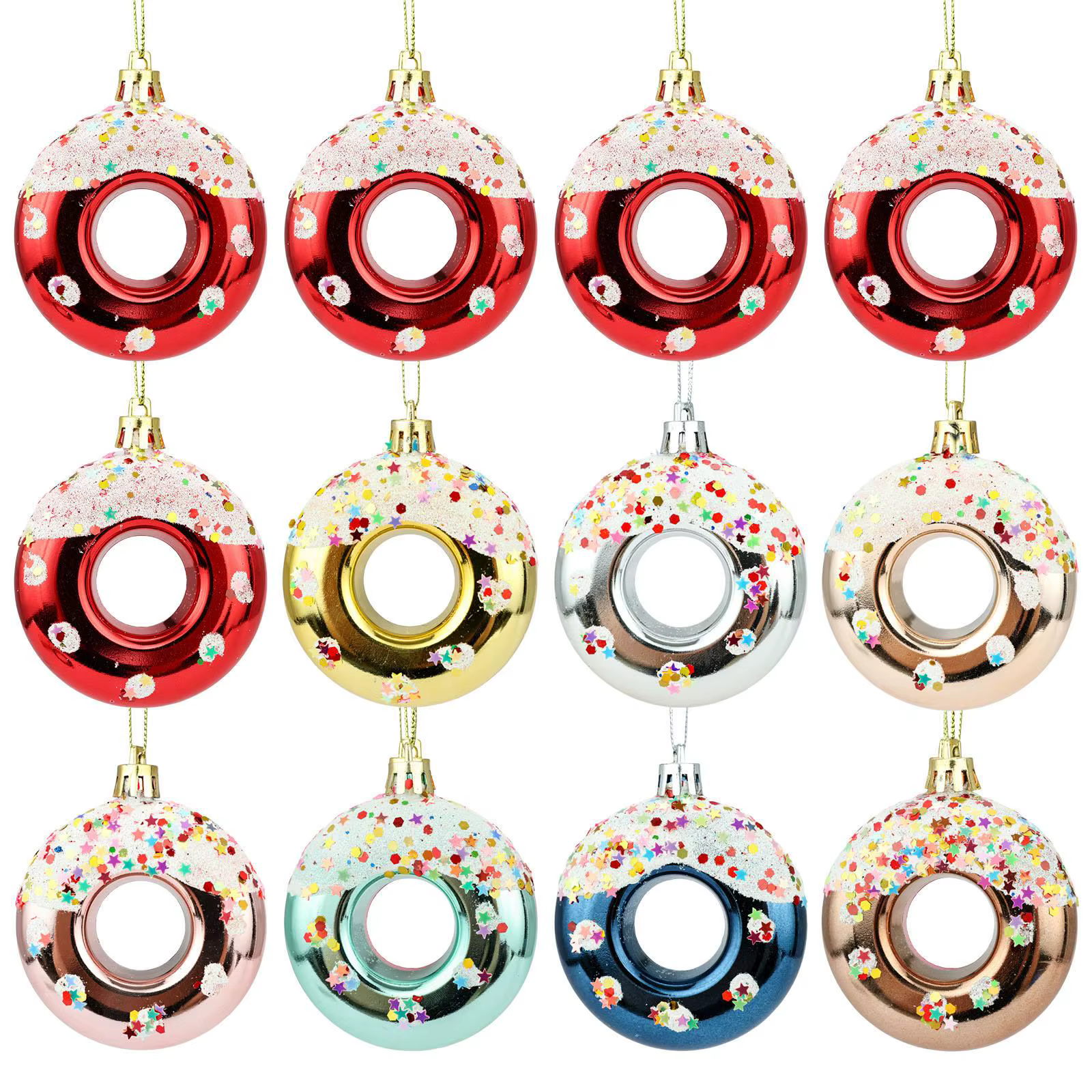 Adornos navideños colgantes con forma de donut - imagen 2