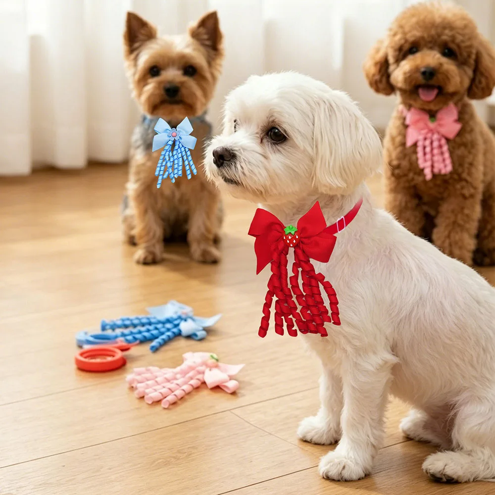 Lazos ajustables con diseño de frutas para perros y gatos de verano