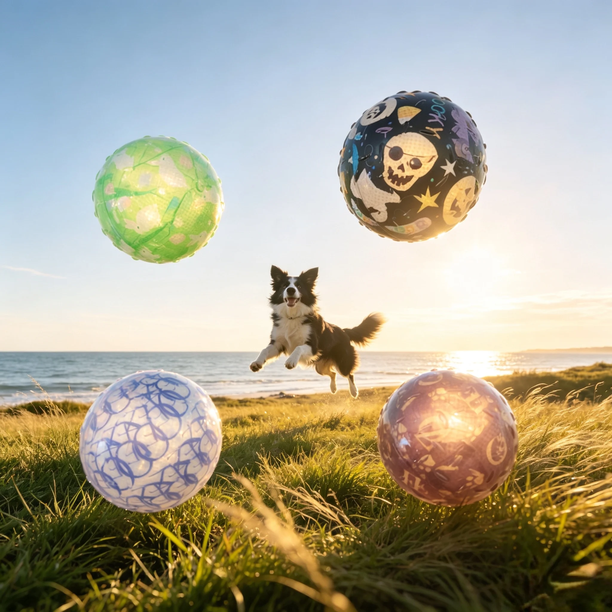 Bolas de goma con sonido para perros – Juguetes divertidos - imagen 4